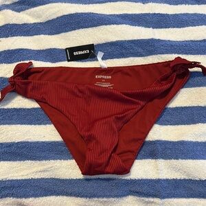 Express Red Classic Bikini Bottom Swimwear